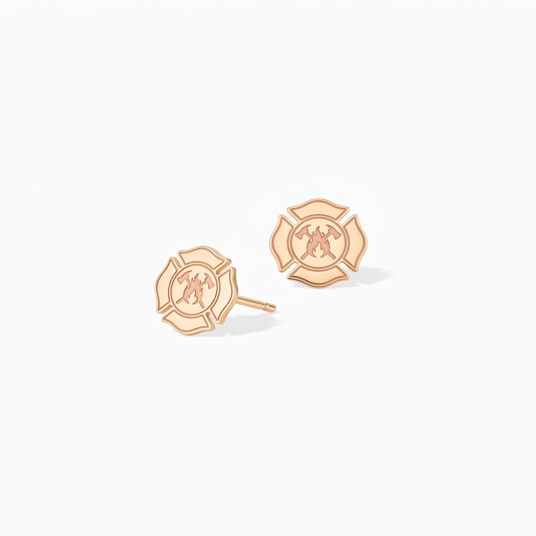Firefighter Emblem Stud Earrings