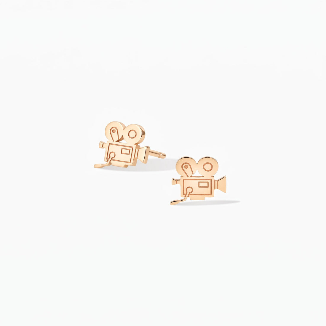 Movie Camera Charm Stud Earrings