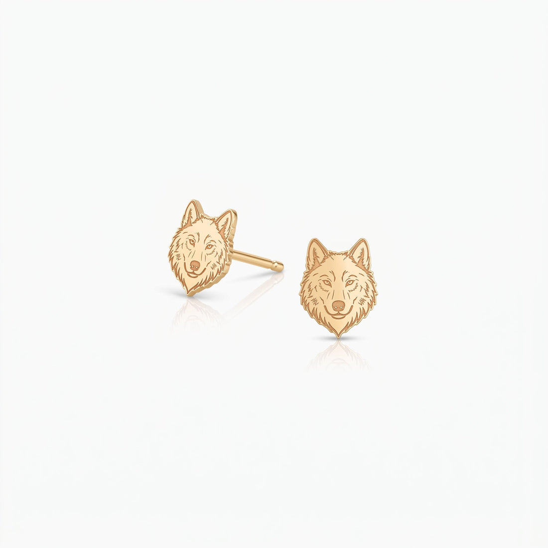 Wolf Head Stud Earrings