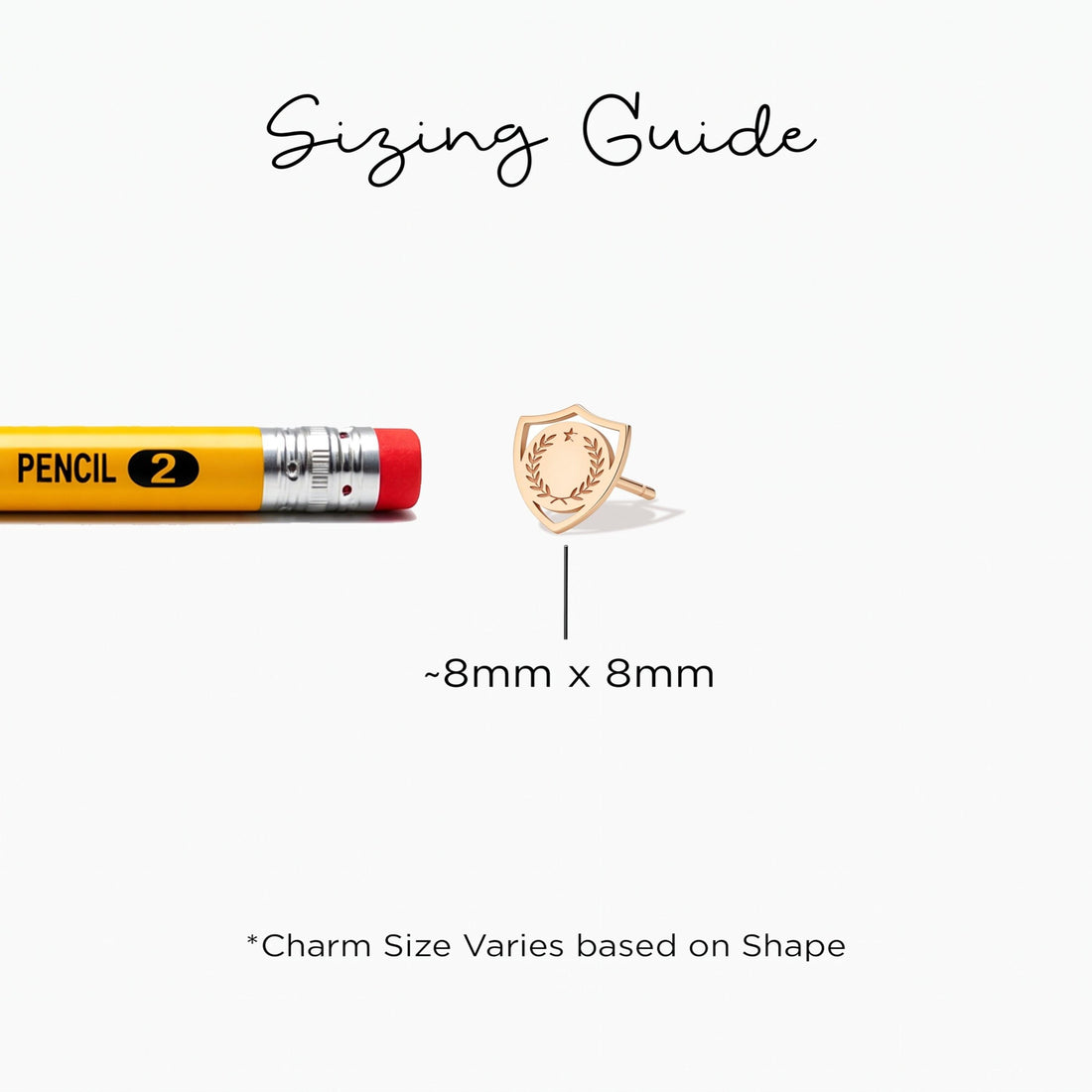 Laurel Crest Charm Stud Earrings