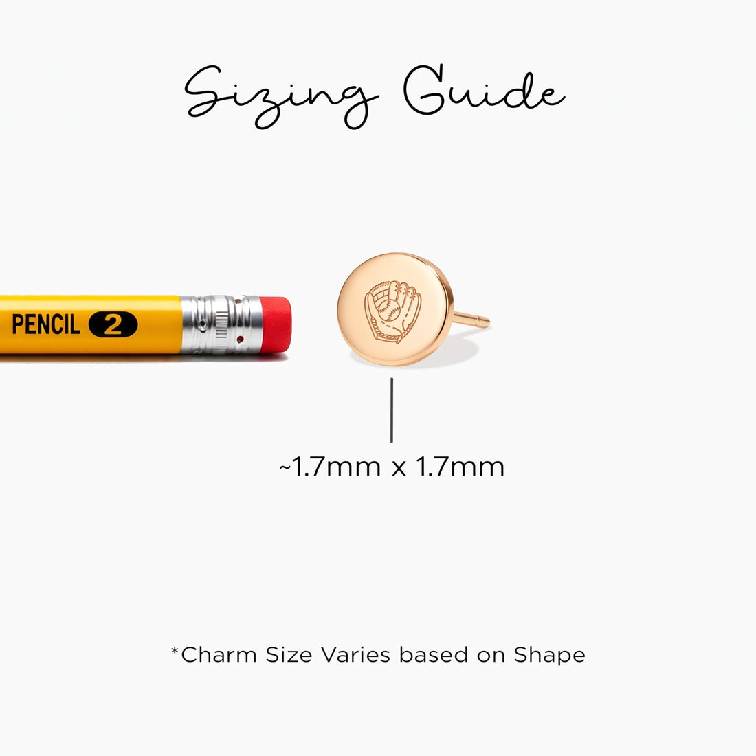 Baseball Glove Charm Stud Earrings