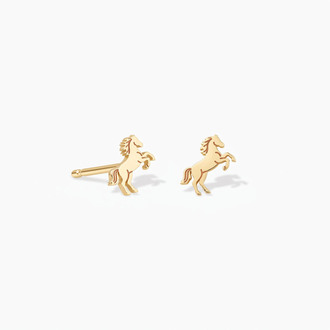 Rearing Horse Charm Stud Earrings