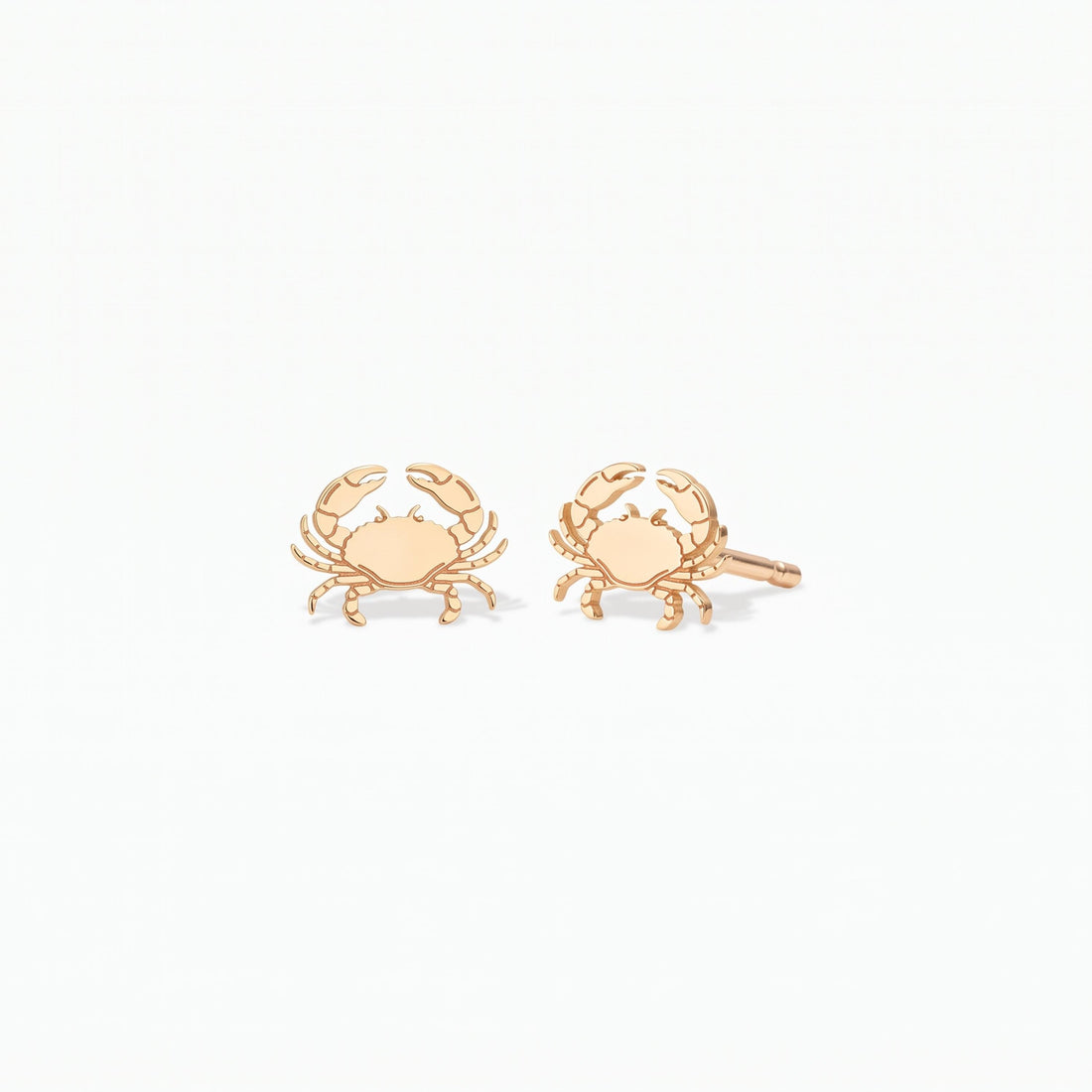 Crab Charm Stud Earrings