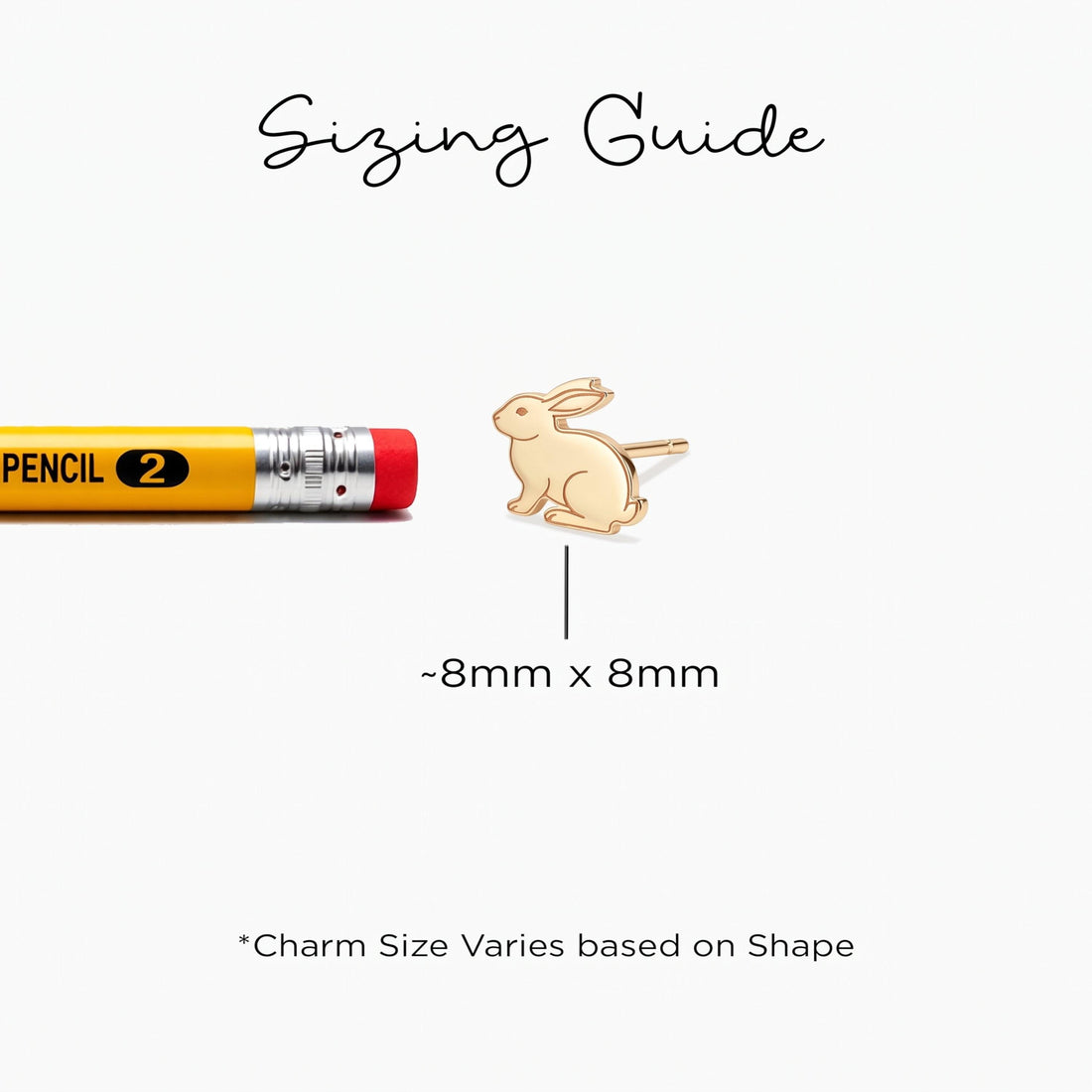 Rabbit Charm Stud Earrings