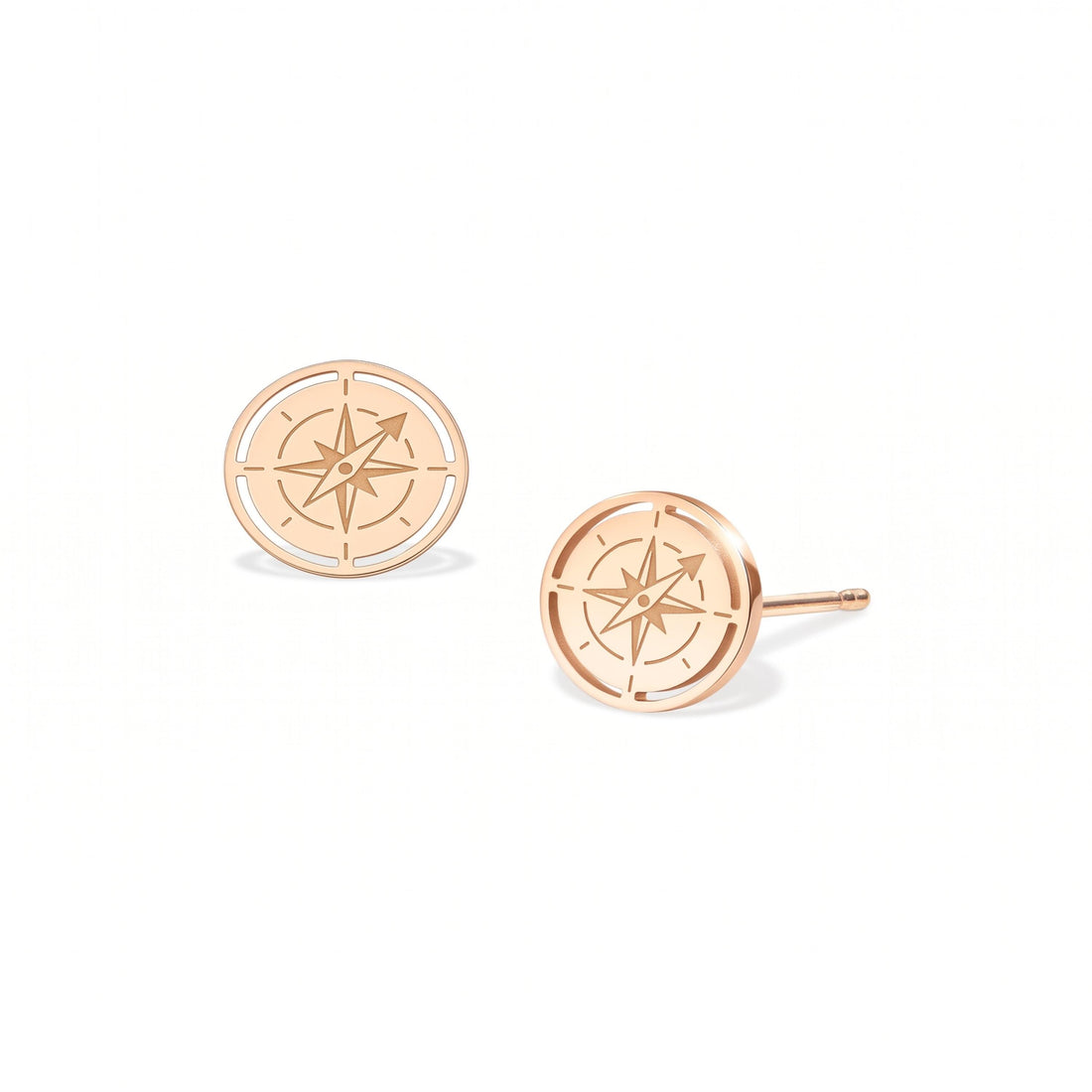 Compass Direction Stud Earrings