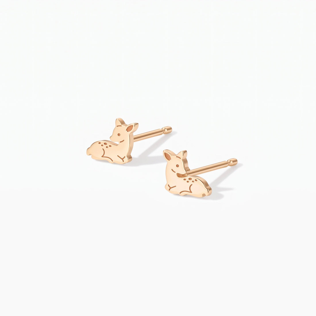 Sitting Deer Fawn Stud Earrings
