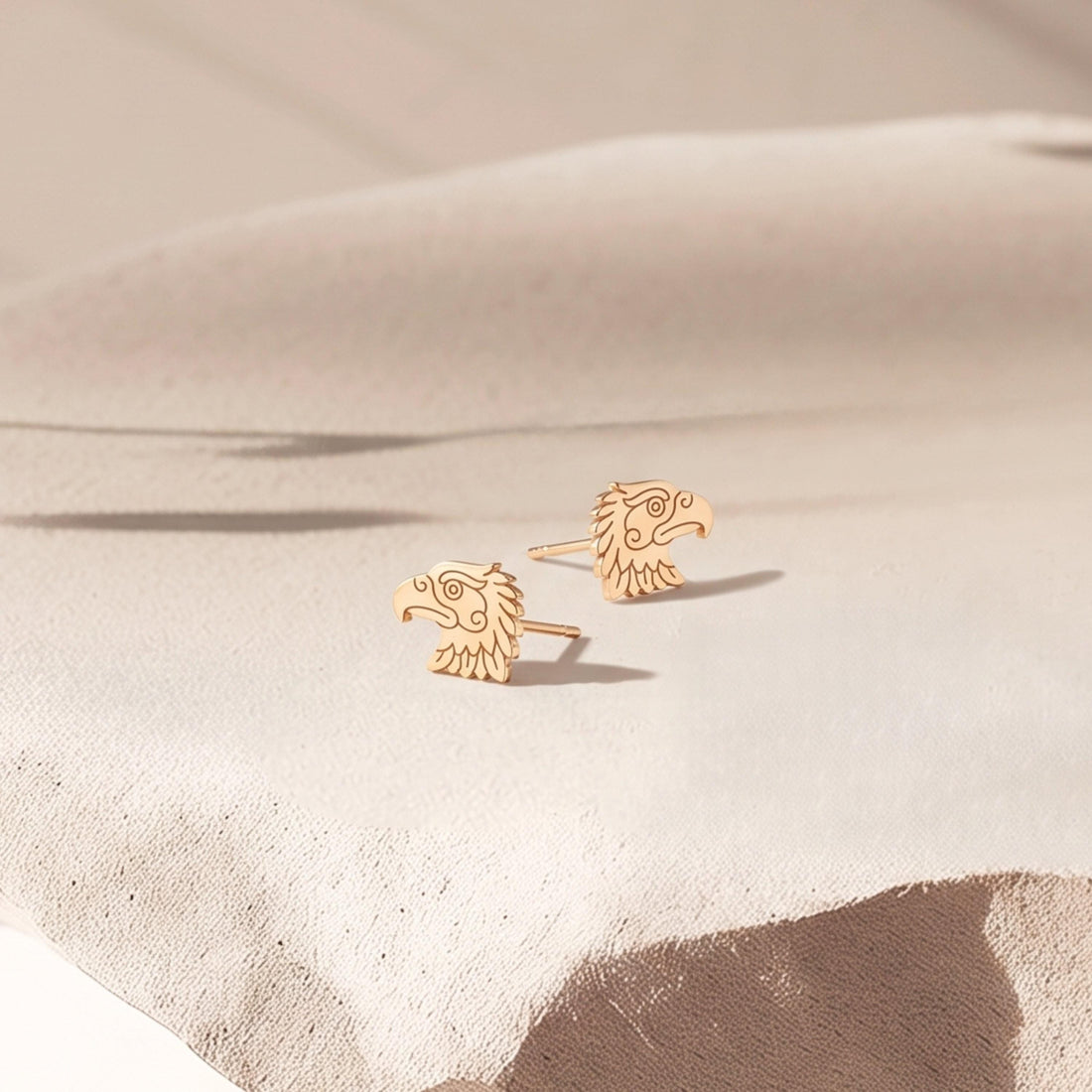 Eagle Head Charm Stud Earrings