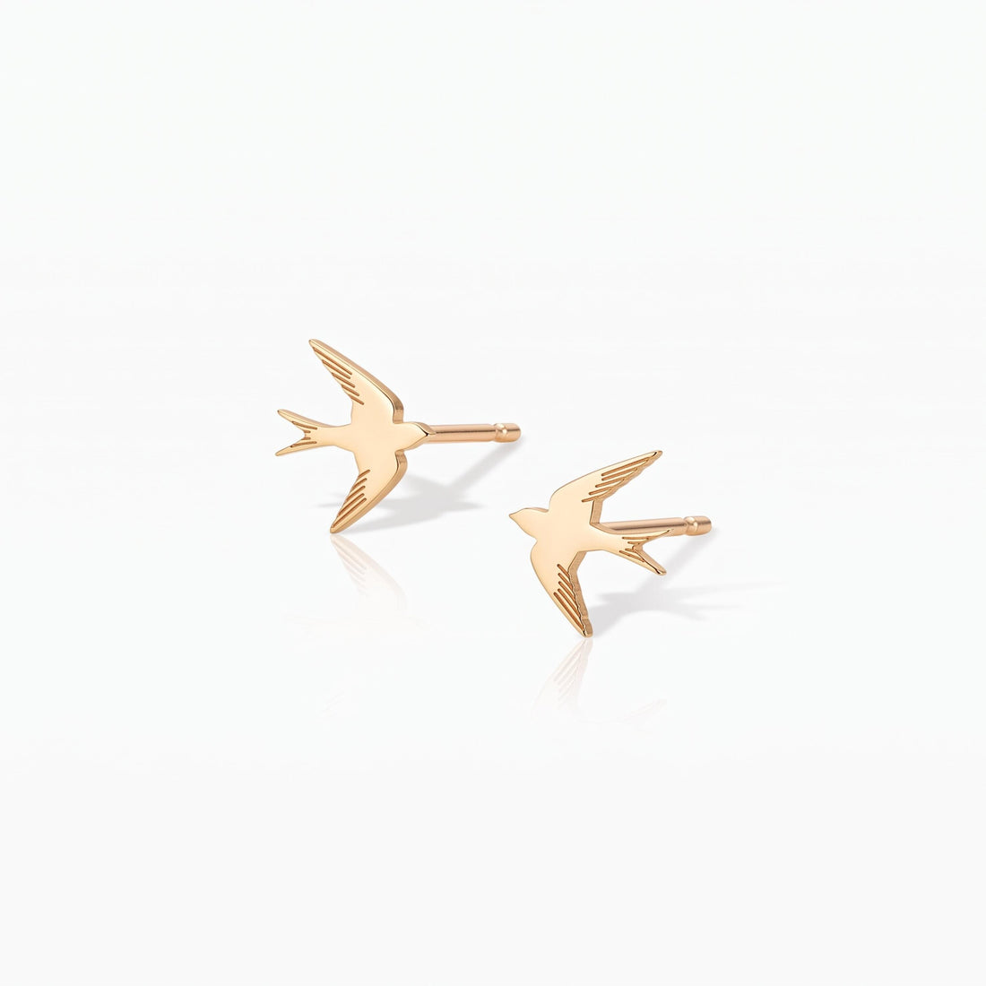 Swallow Charm Stud Earrings
