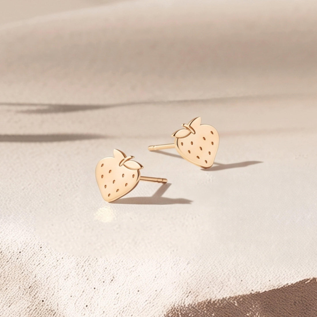 Strawberry Charm Stud Earrings