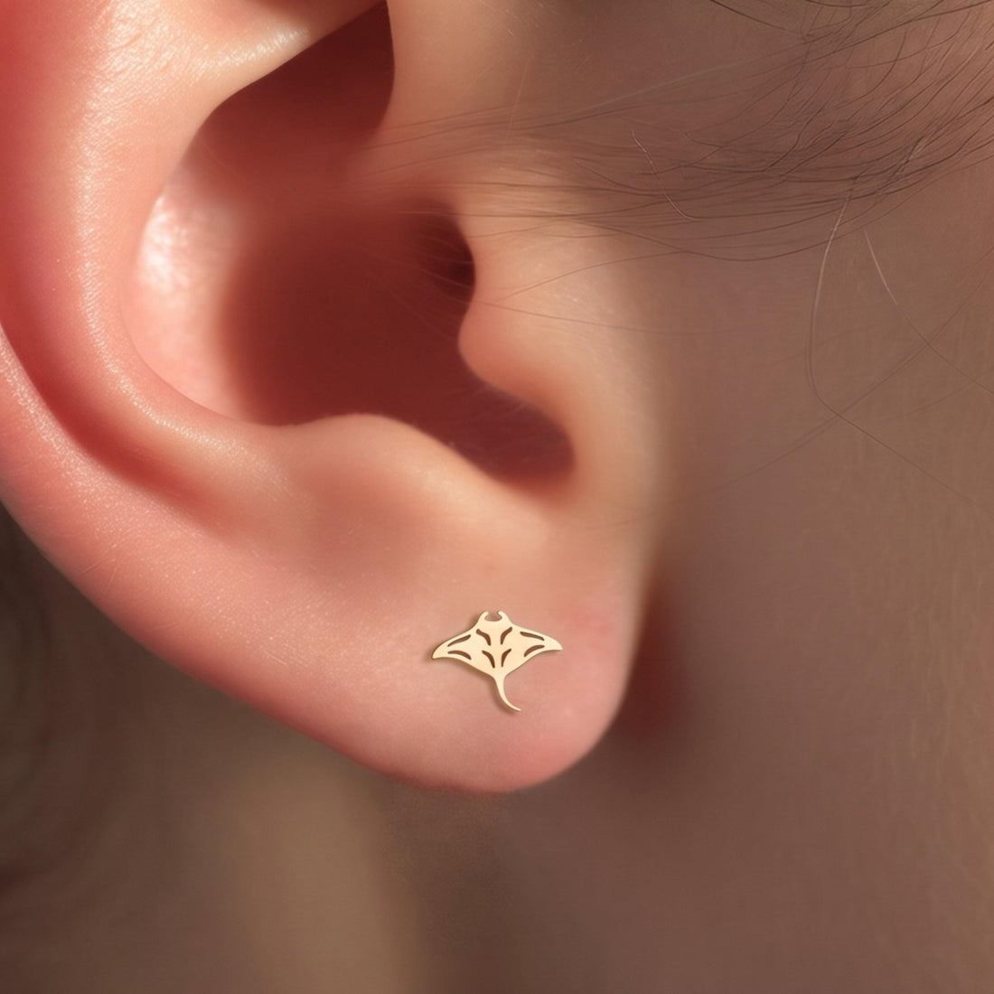 Manta Ray Stud Earrings