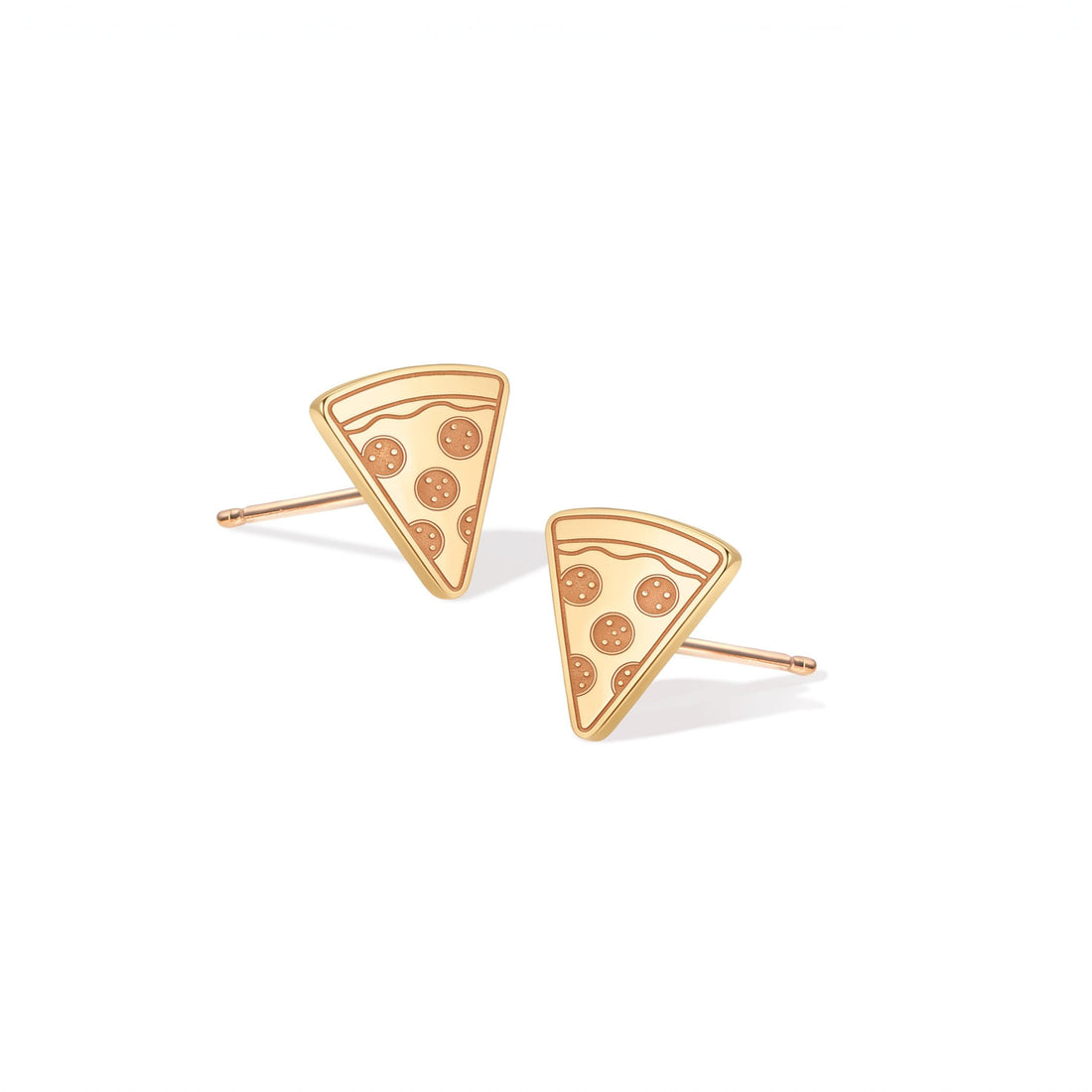 Pizza Slice Foodie Charm Stud Earrings