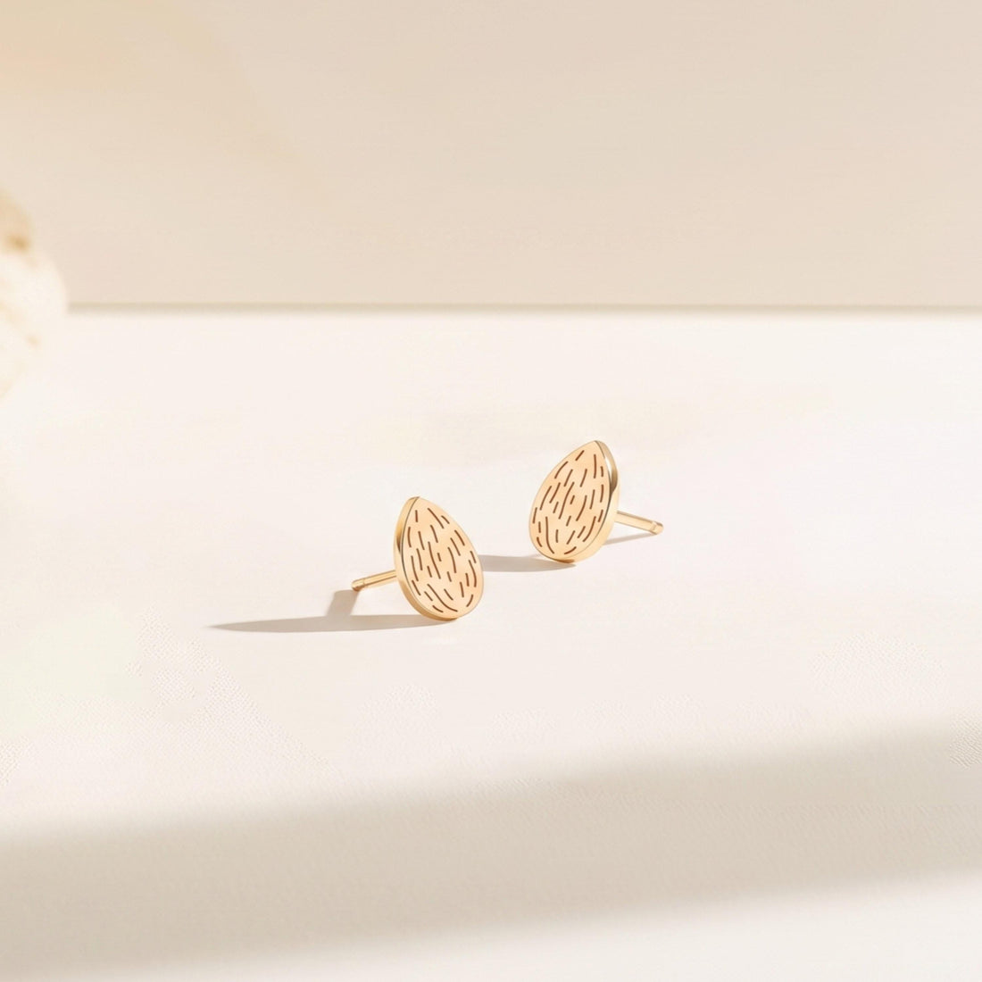 Almond Seed Stud Earrings