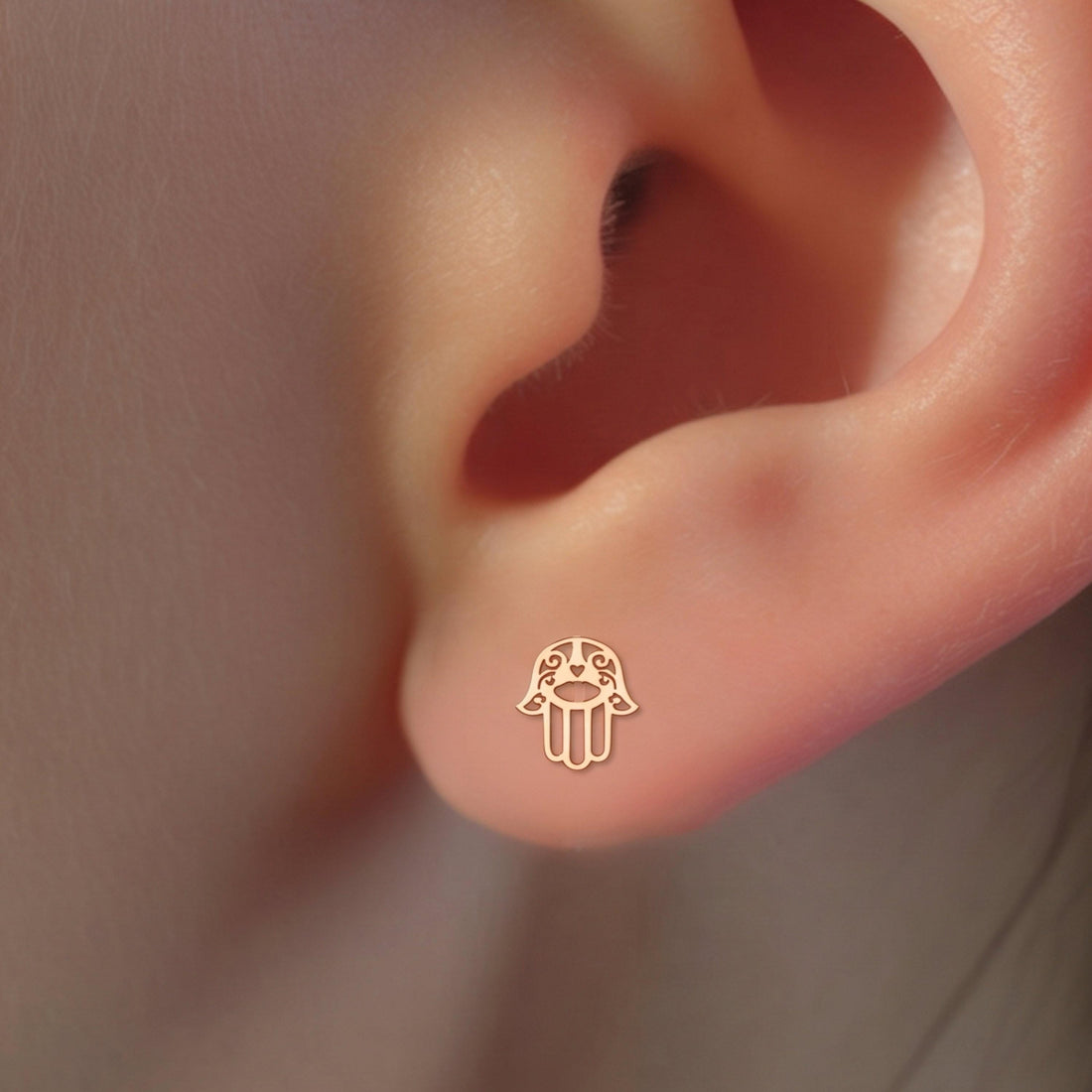 Hamsa Hand Stud Earrings