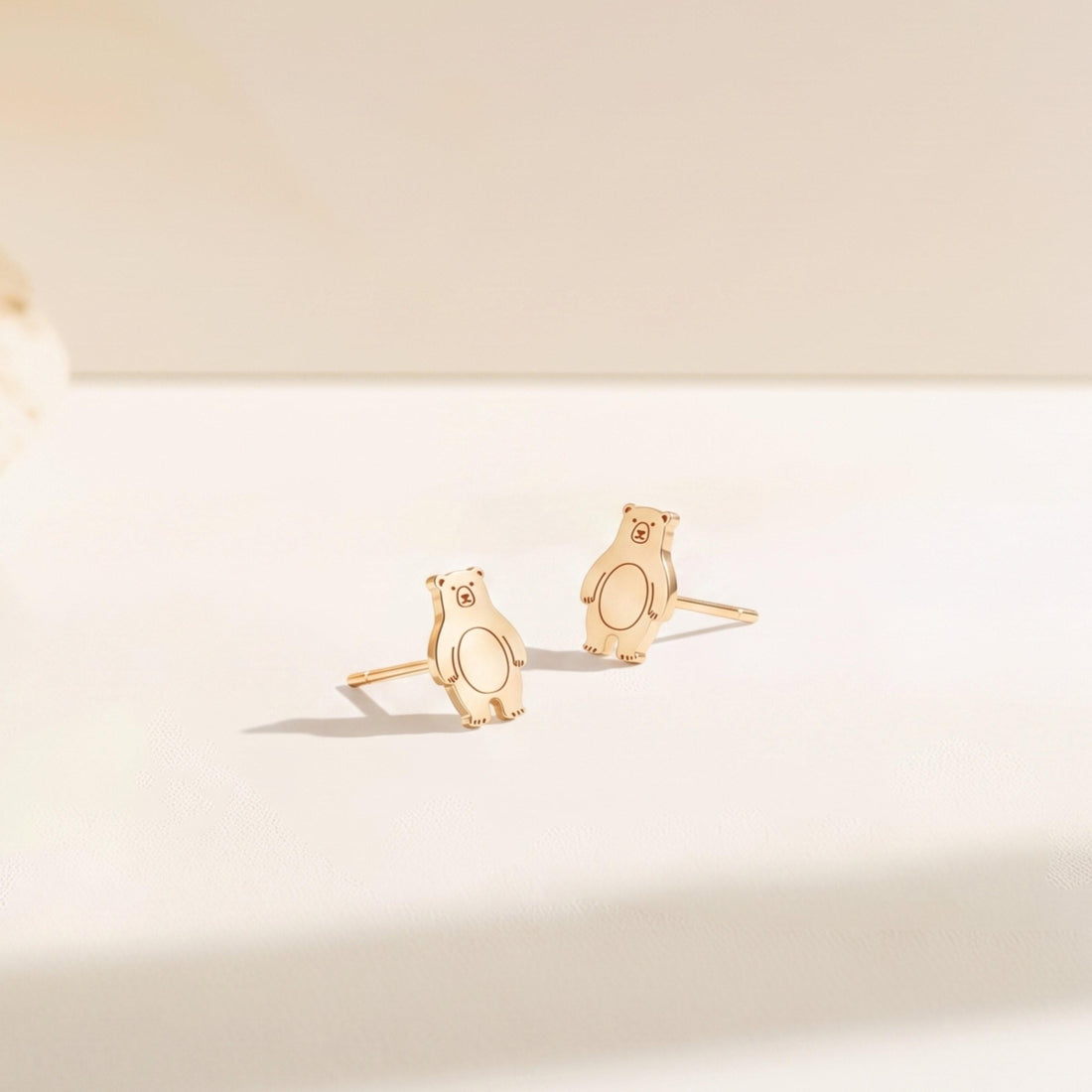 Standing Bear Stud Earrings