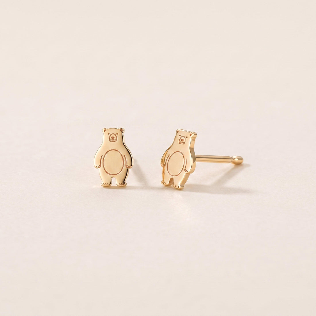 Standing Bear Stud Earrings