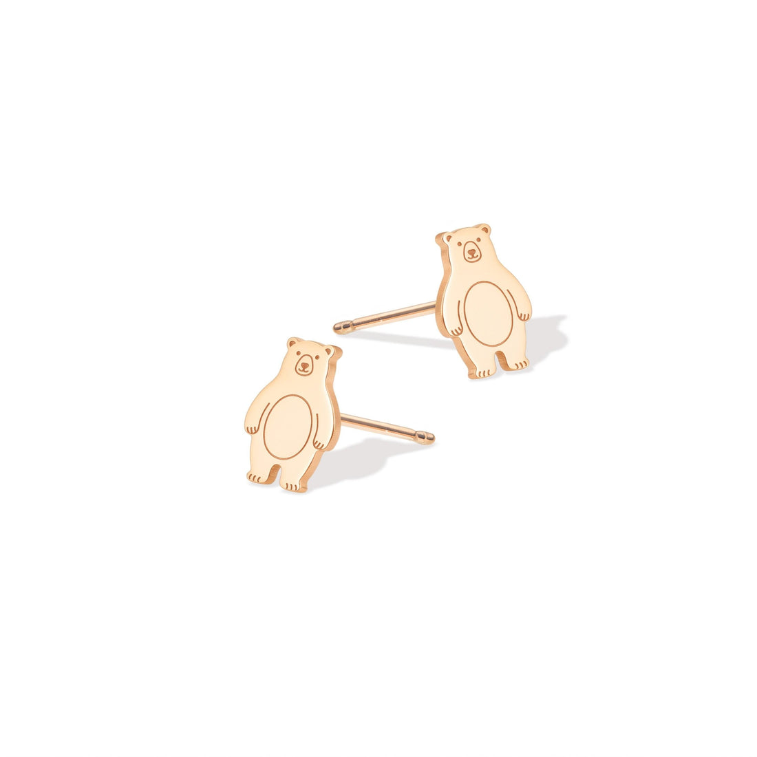 Standing Bear Stud Earrings
