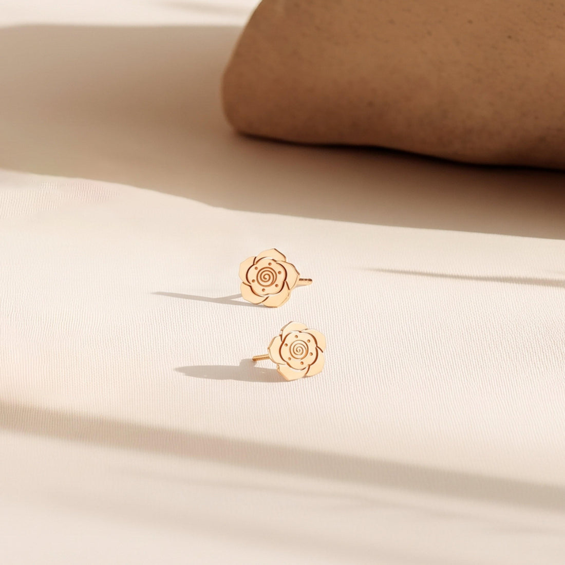Rose Blossom Stud Earrings