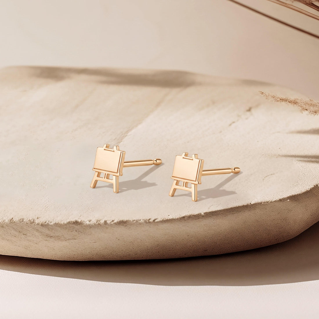 Art Easel Stud Earrings