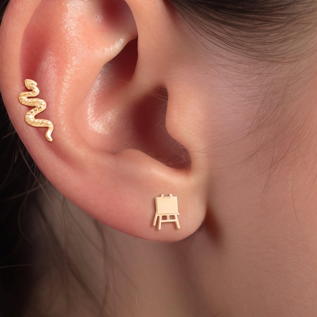 Art Easel Stud Earrings