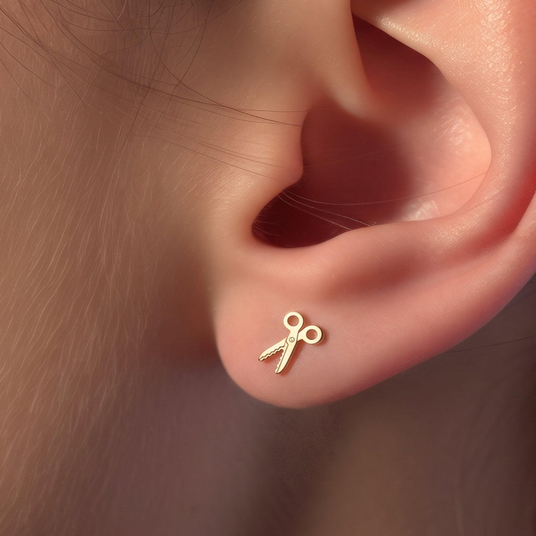 Barber Scissors Stud Earrings
