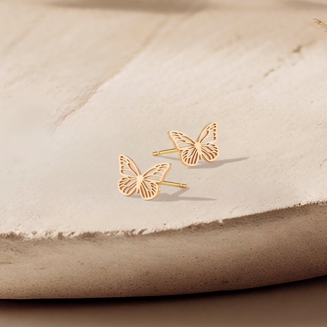 Butterfly Cutout Stud Earrings