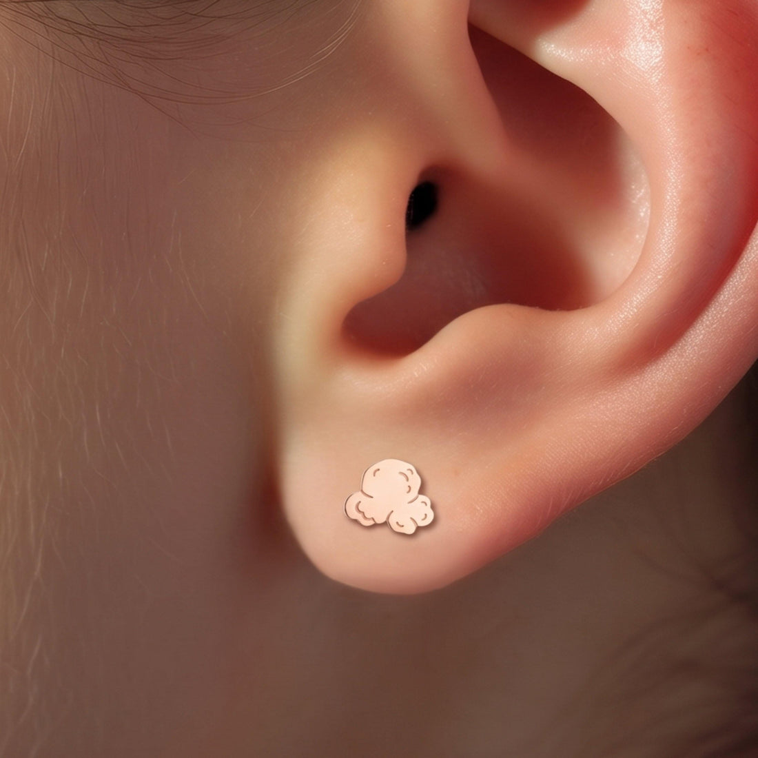 Popcorn Charm Stud Earrings