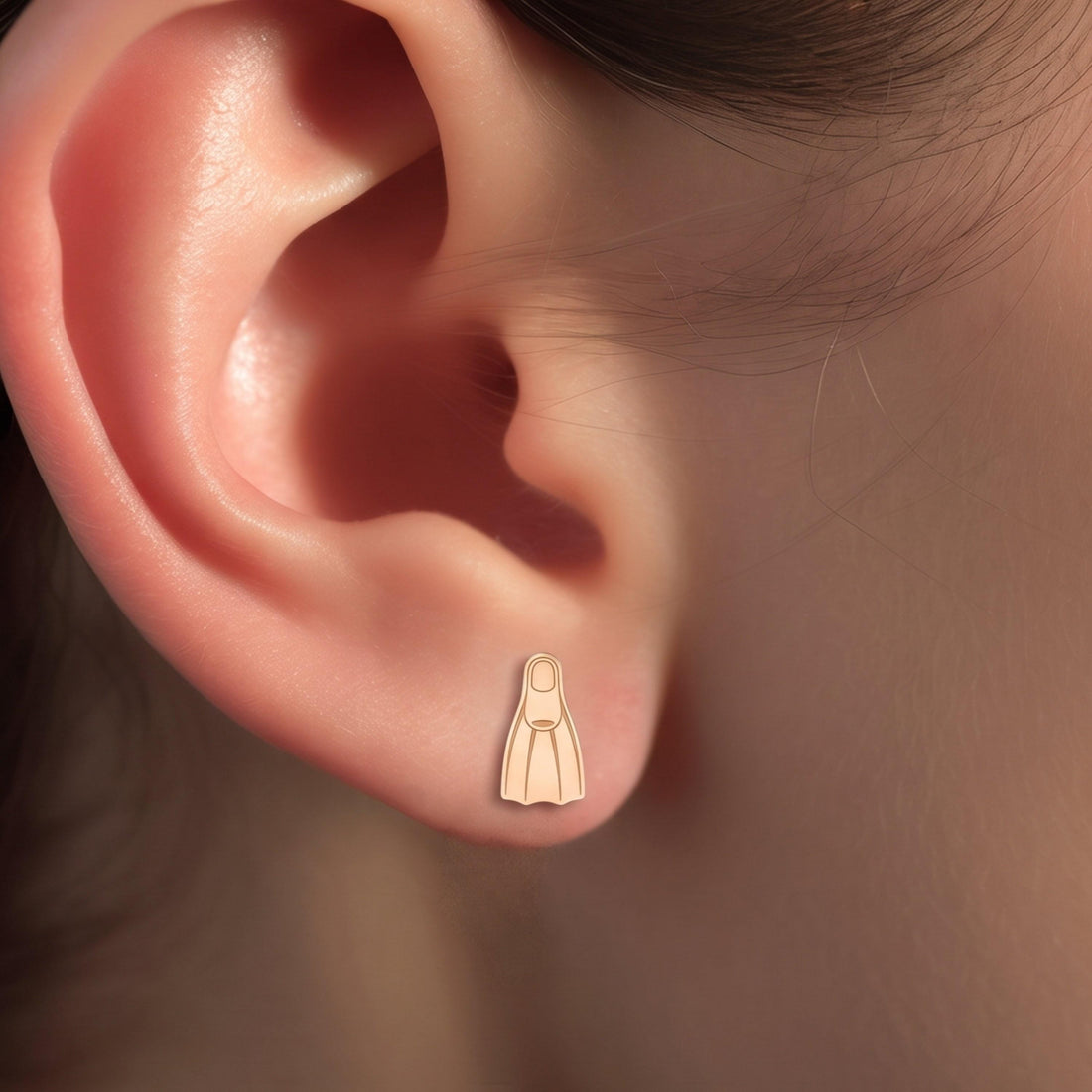 Diver Fin Stud Earrings
