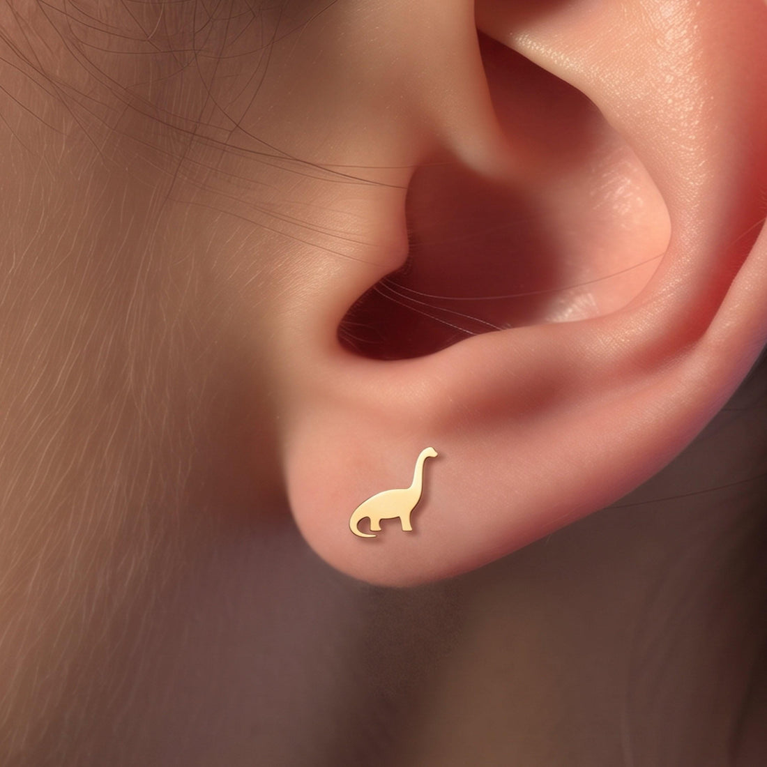 Brontosaurus Charm Stud Earrings
