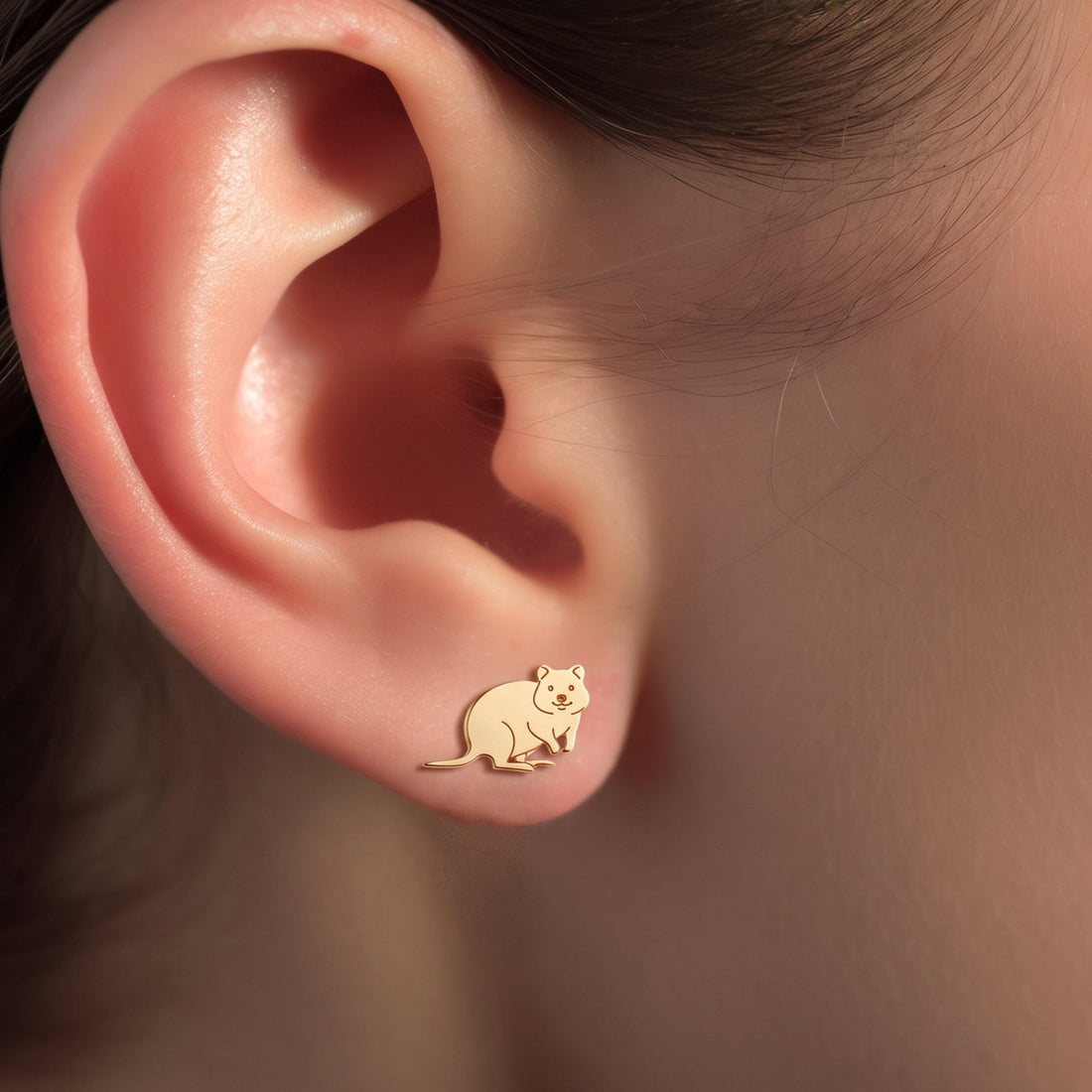 Sitting Kangaroo Stud Earrings