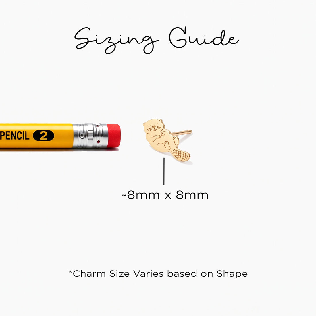 Sea Otter Charm Stud Earrings