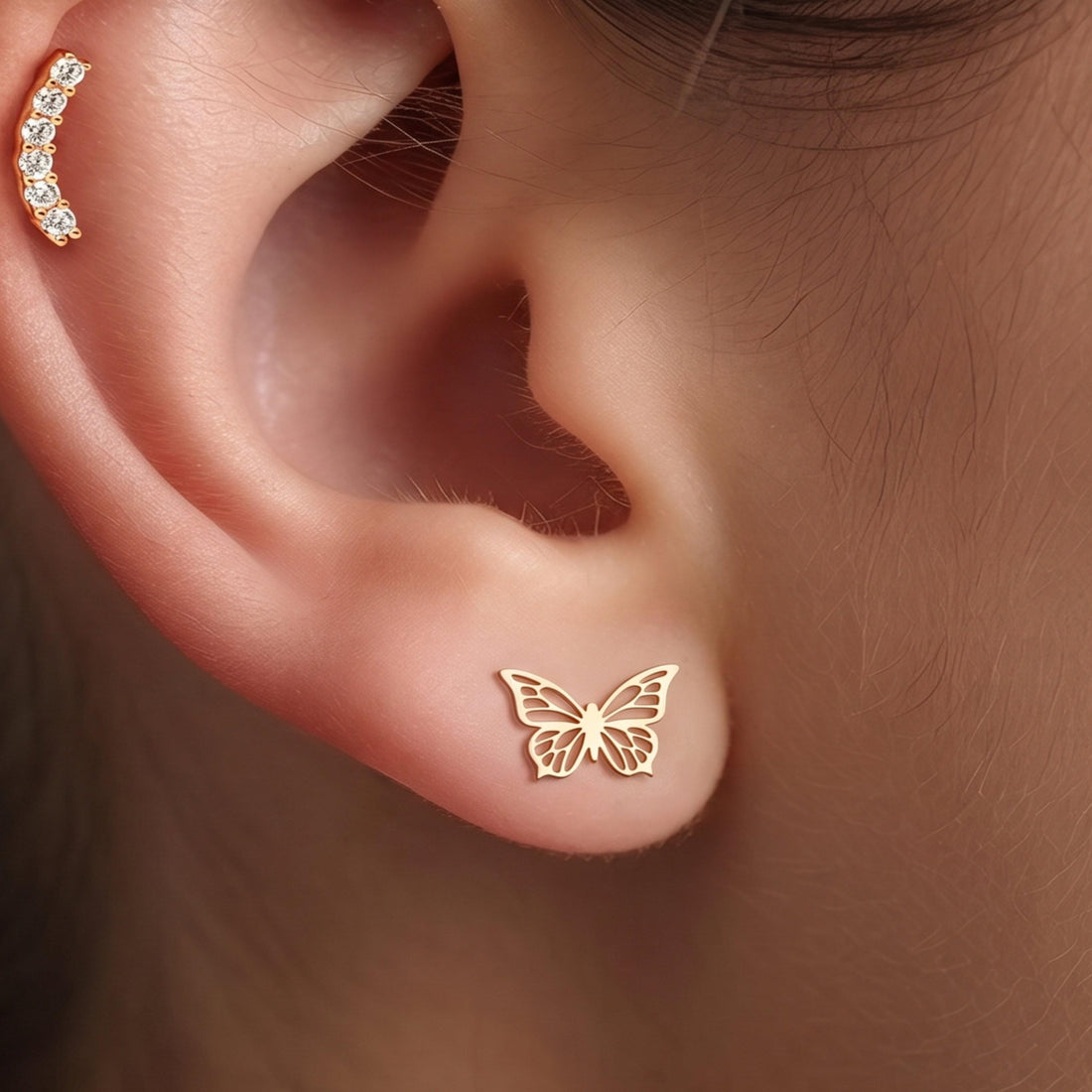 Butterfly Cutout Stud Earrings