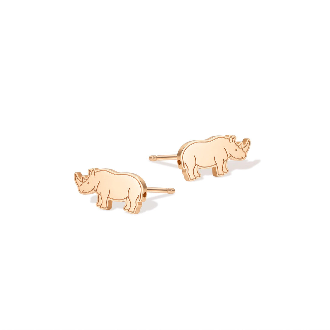 Rhino Profile Stud Earrings