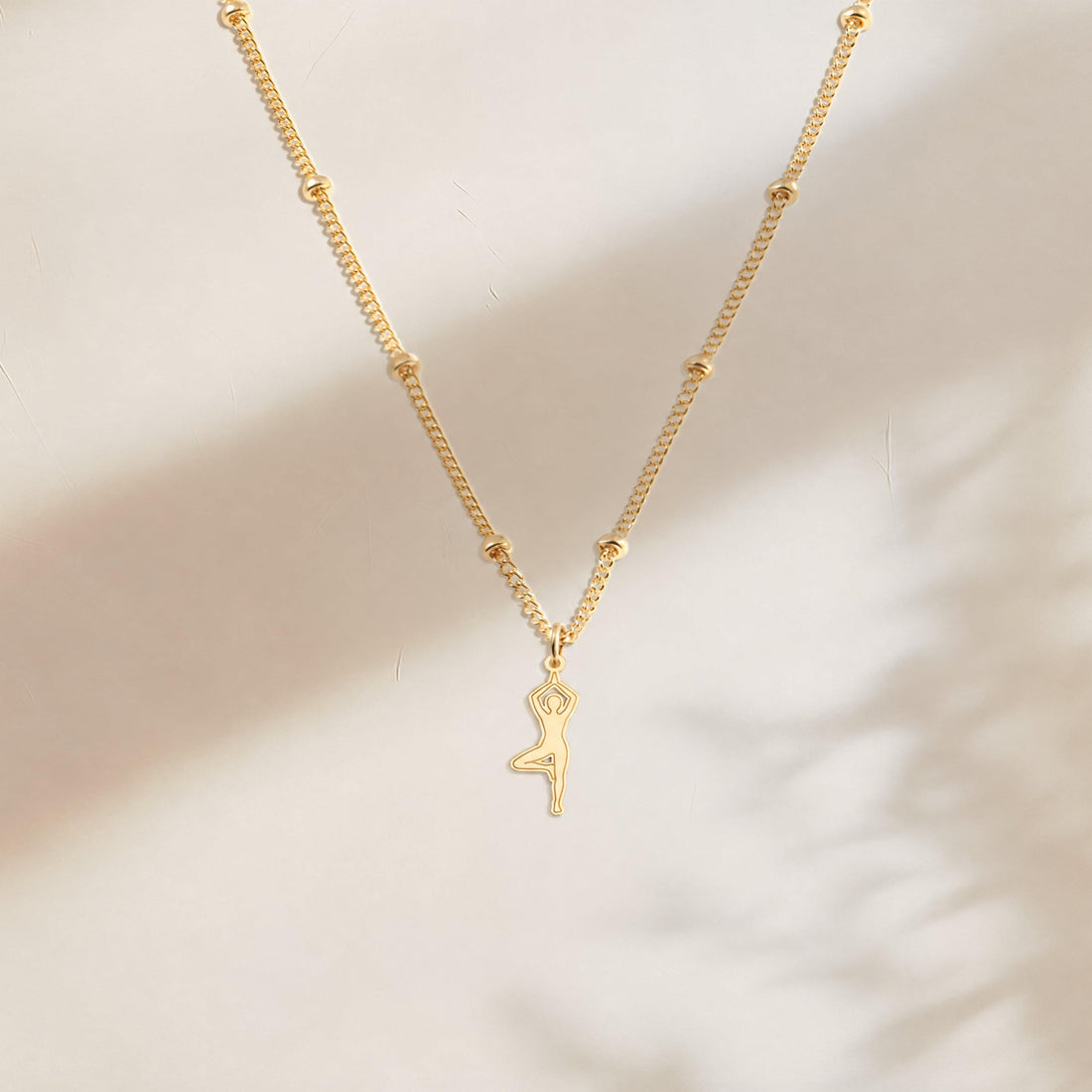 Yoga Pose Beady Necklace