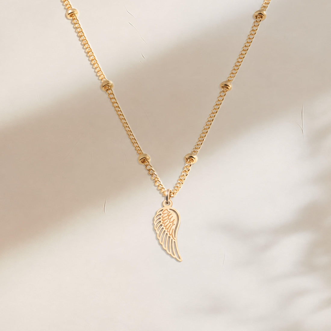 Angel Wing Beady Necklace