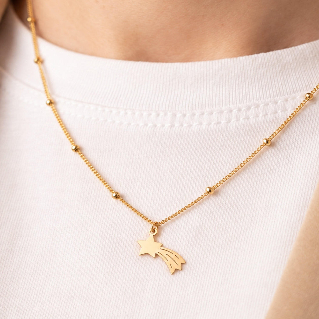Shooting Star Charm Necklace