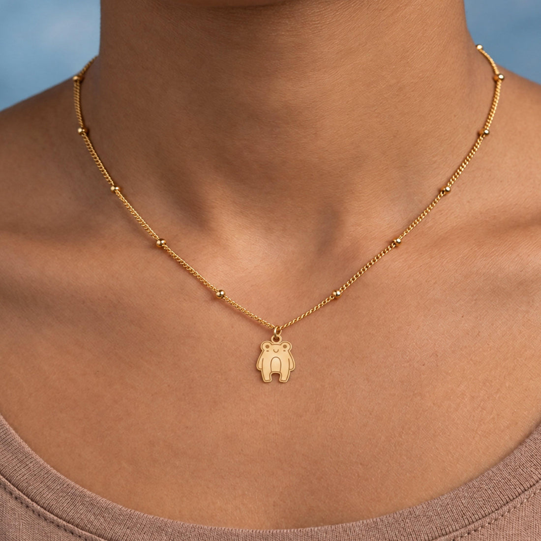 Teddy Bear Charm Necklace