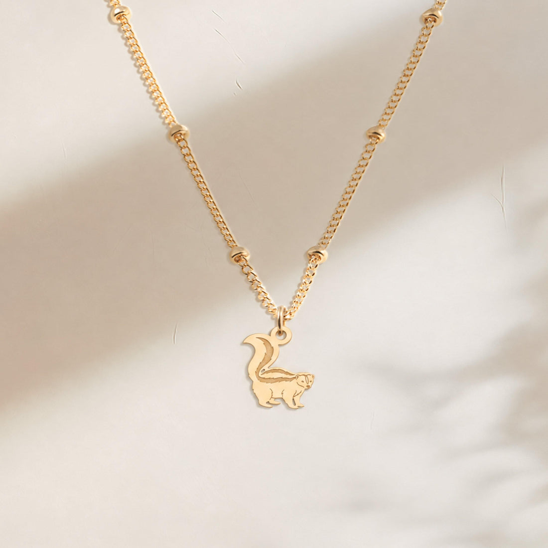 Striped Skunk Beady Necklace