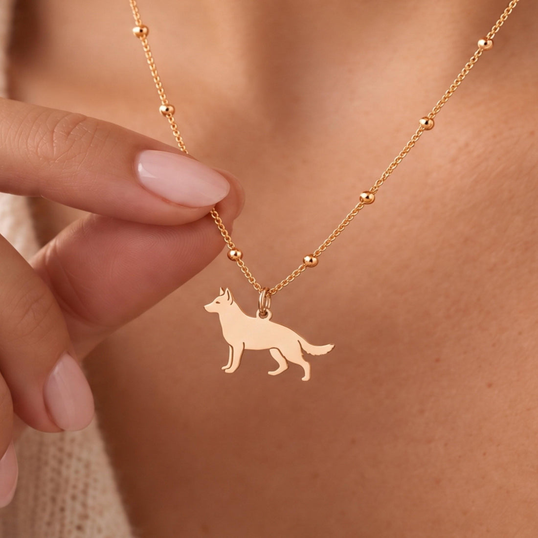 German Shepherd Beady Necklace