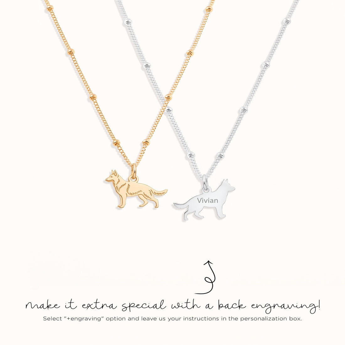 German Shepherd Beady Necklace