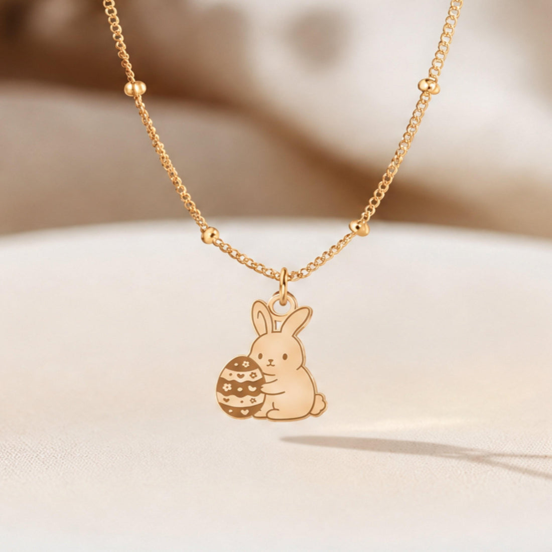 Bunny Rabbit Beady Necklace