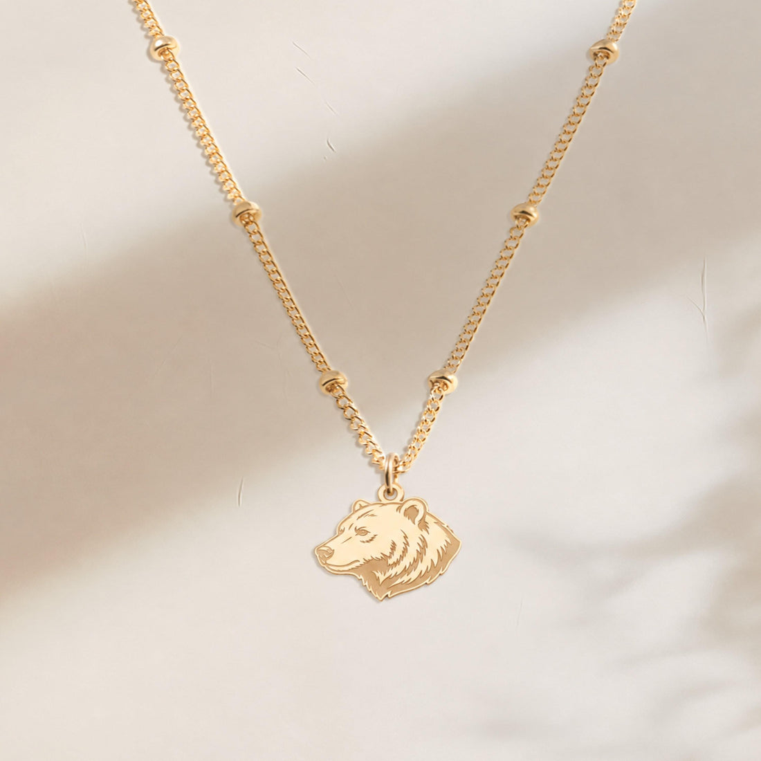 Bear Head Charm Necklace