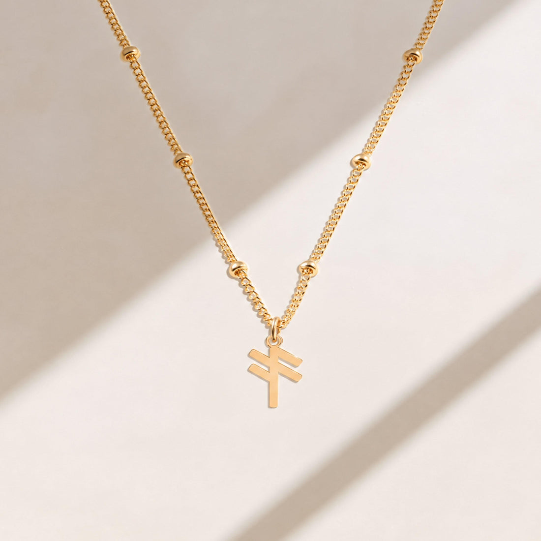 Rune Symbol Beady Necklace
