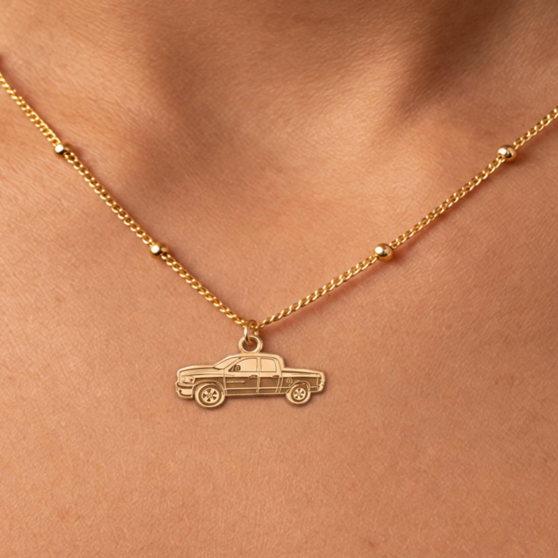 Pickup Truck Charm Necklace