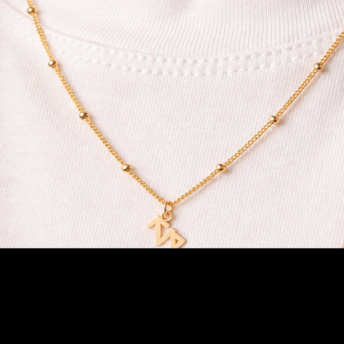 Sagittarius Symbol Beady Necklace