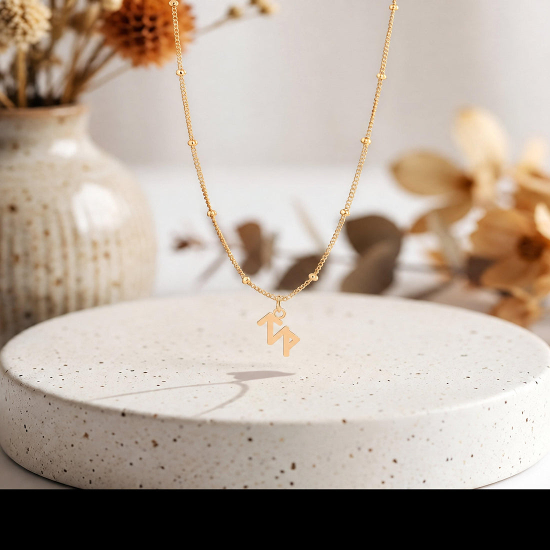 Sagittarius Symbol Beady Necklace