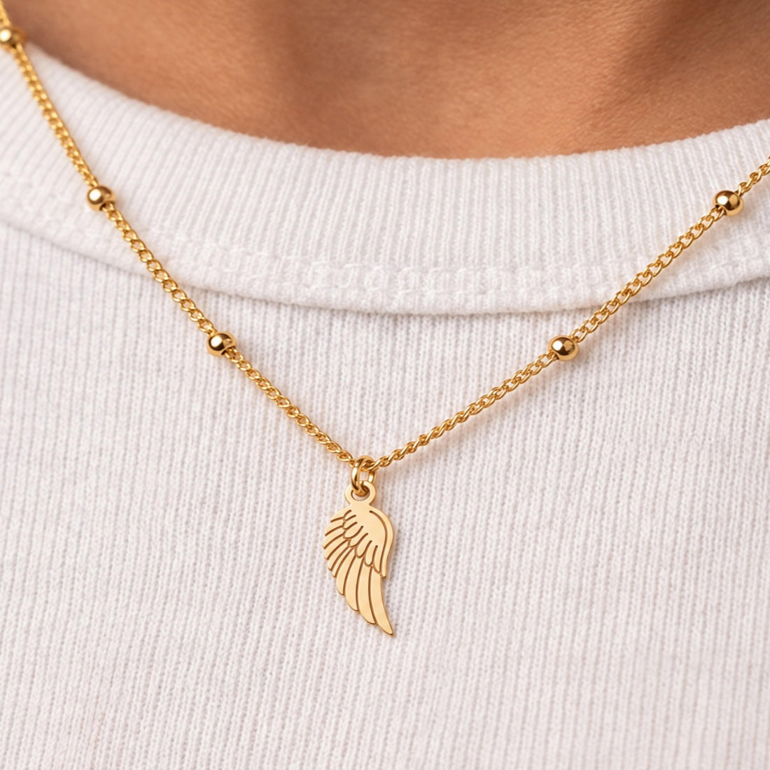 Angel Wing Charm Necklace