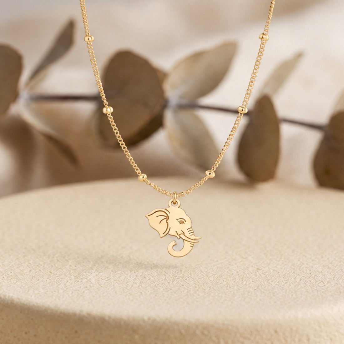 Elephant Charm Beady Necklace