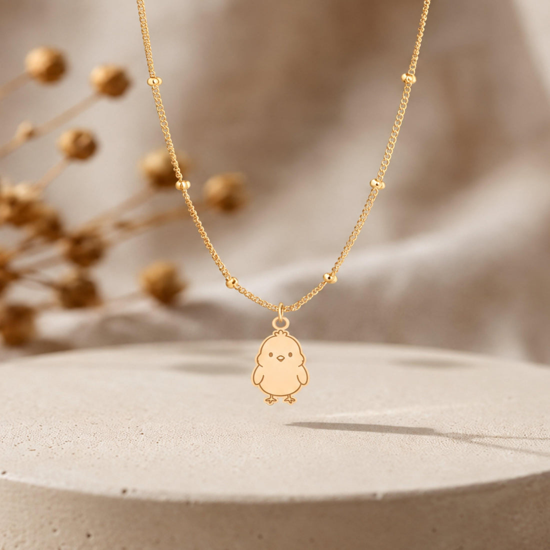 Baby Chick Beady Necklace