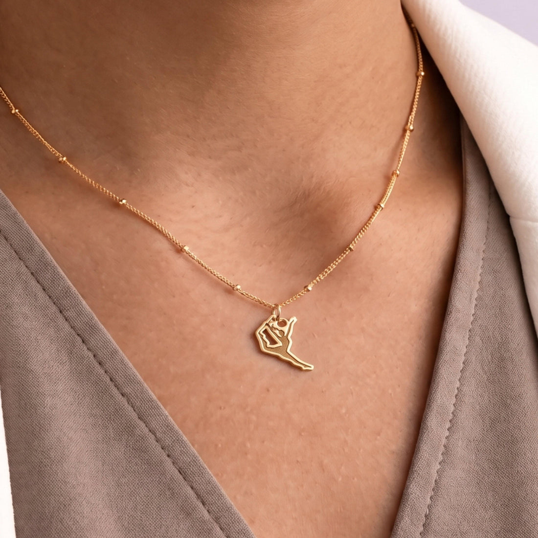 Ballet Dancer Charm Necklace