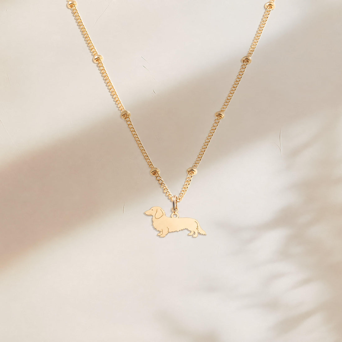 Dachshund Charm Beady Necklace